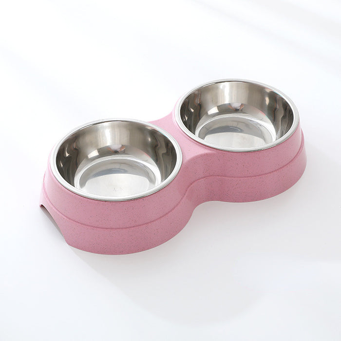 Purrfect Double Pet Bowls – Stainless Steel Food & Water Feeder