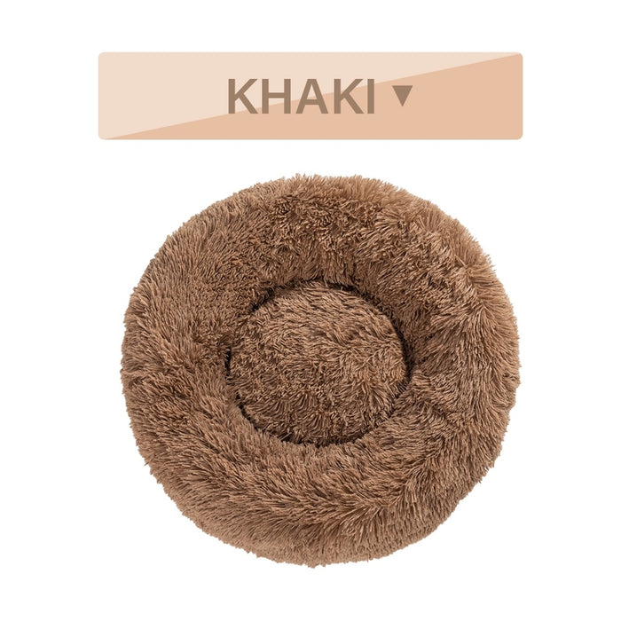 Purrfect Fluffy Donut Dog Bed – Calming, Plush & Washable