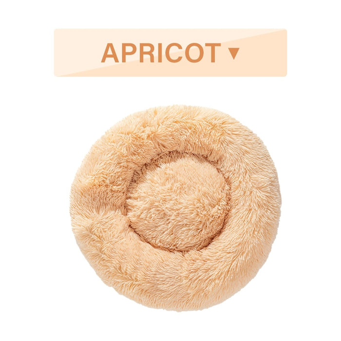 Purrfect Fluffy Donut Dog Bed – Calming, Plush & Washable