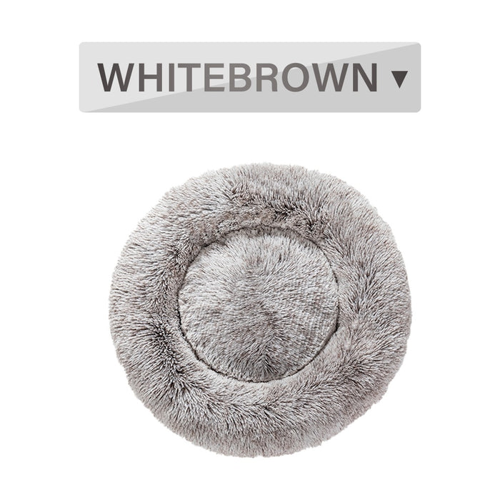 Purrfect Fluffy Donut Dog Bed – Calming, Plush & Washable