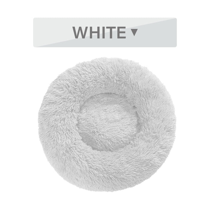 Purrfect Fluffy Donut Dog Bed – Calming, Plush & Washable