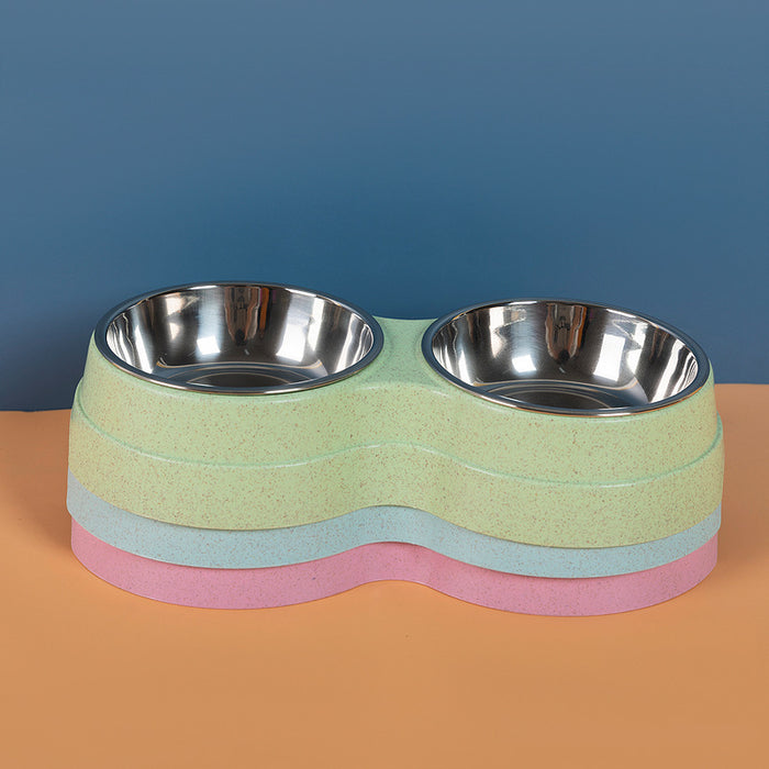 Purrfect Double Pet Bowls – Stainless Steel Food & Water Feeder