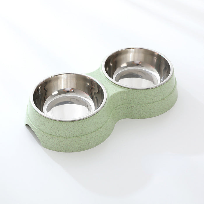 Purrfect Double Pet Bowls – Stainless Steel Food & Water Feeder