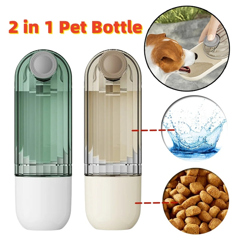 2 In 1 Pet Water Cup - Portable Dog Drinking & Feeding Solution