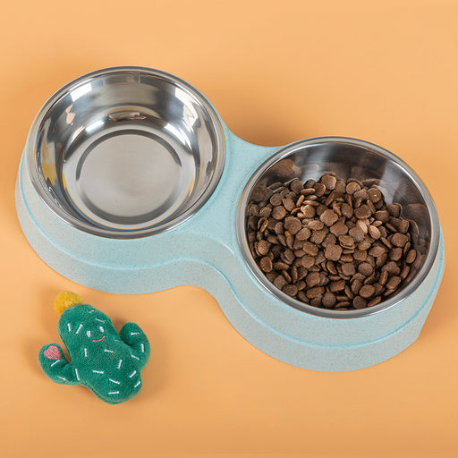 Purrfect Double Pet Bowls – Stainless Steel Food & Water Feeder