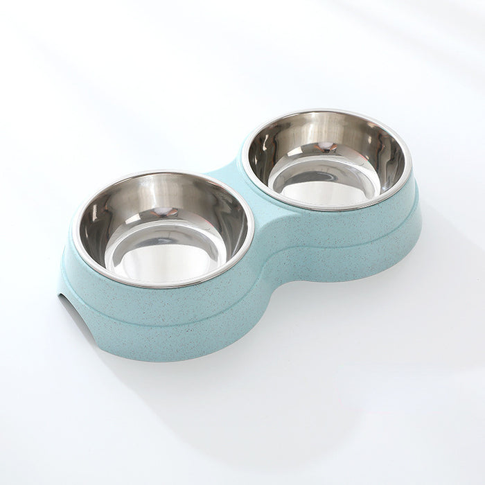 Purrfect Double Pet Bowls – Stainless Steel Food & Water Feeder