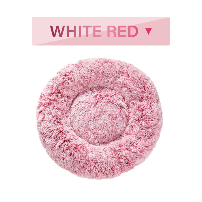 Purrfect Fluffy Donut Dog Bed – Calming, Plush & Washable